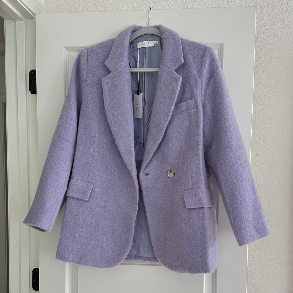 Astr Purple Blazer Tailored Suit Jacket